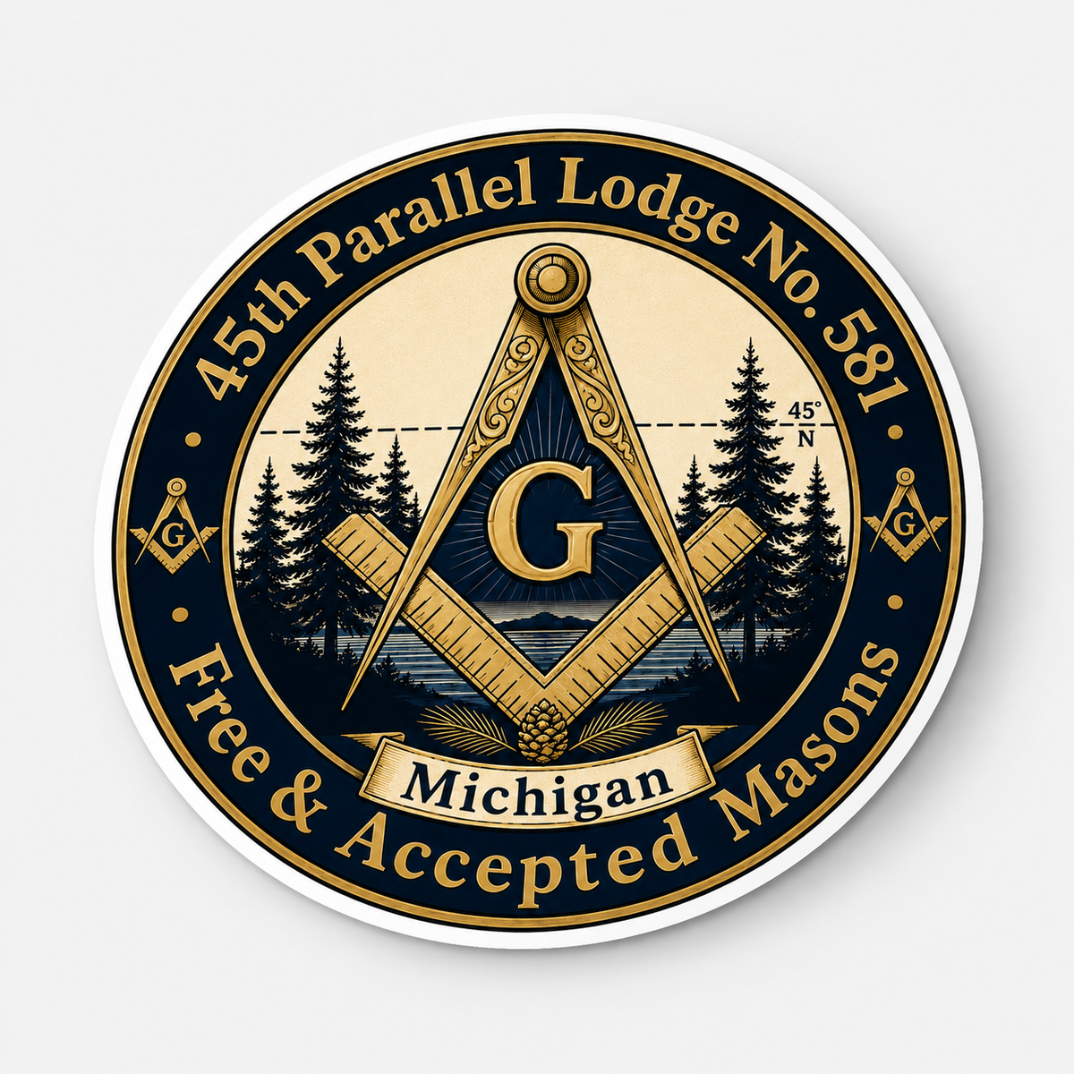 45th Parallel Lodge No. 581 Heritage Seal