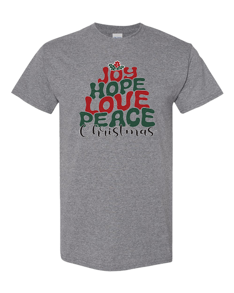 Joy, Hope, Love, Peace, Christmas.