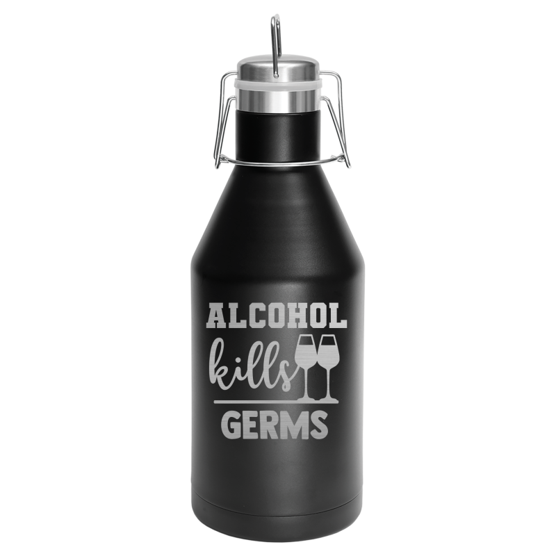Alcohol kills germs.