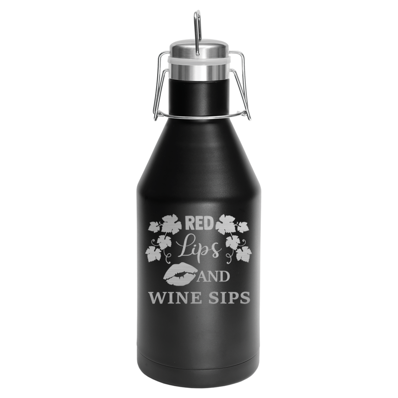 Red lips, and wine sips.