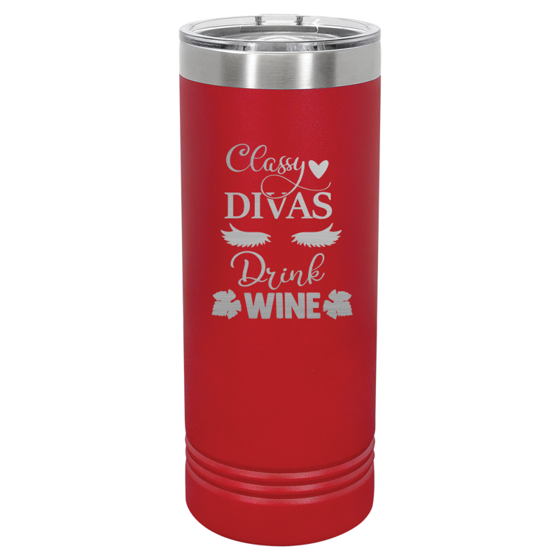 Classy divas drink wine.