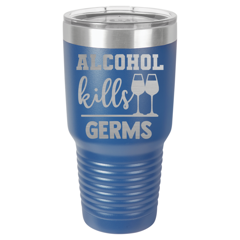 Alcohol kills germs.