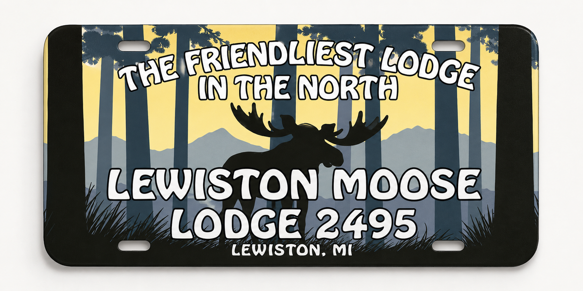 Lewiston Moose Lodge 2495 Decorative License Plate