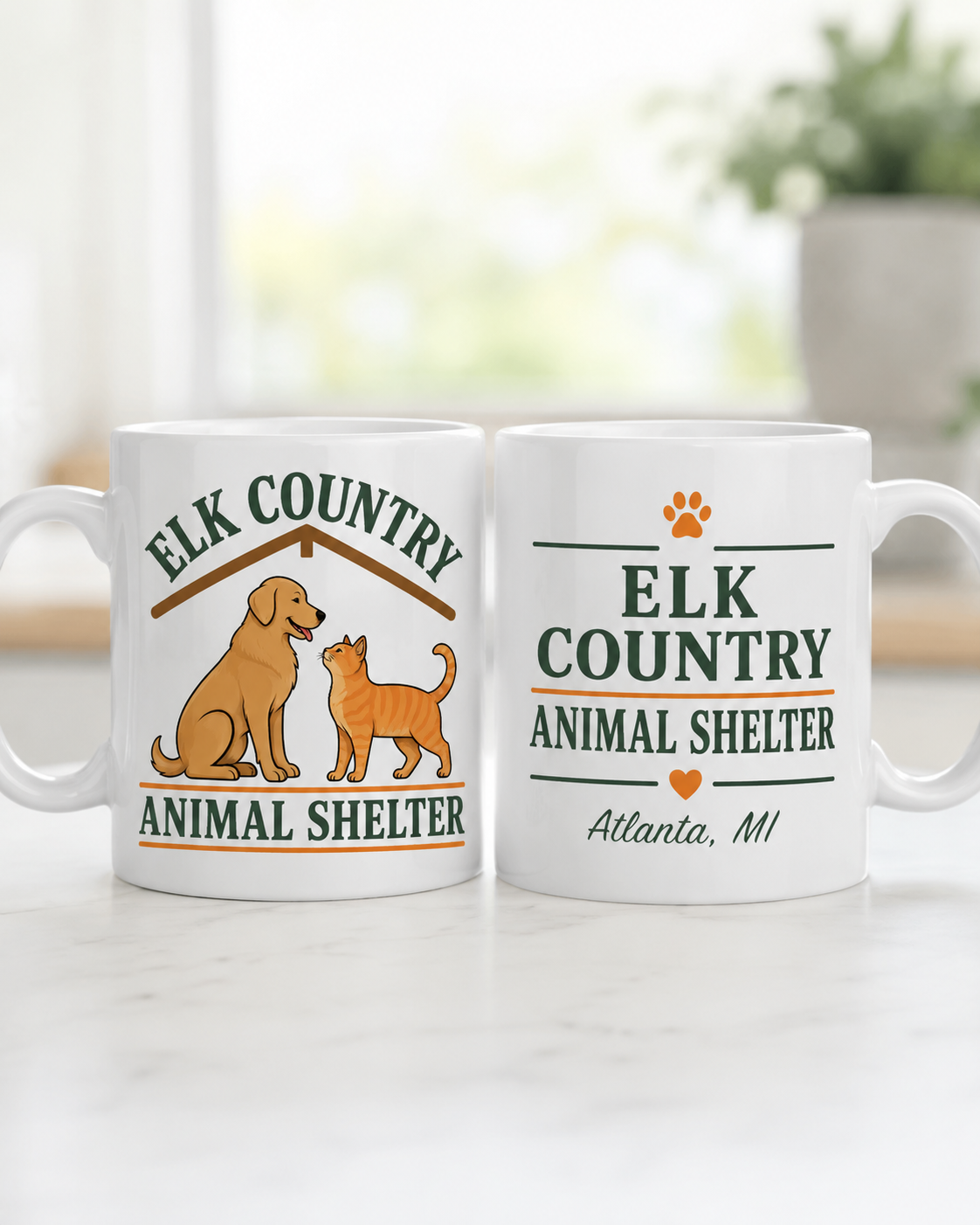 Elk Country Animal Shelter Two-Sided Logo Mug