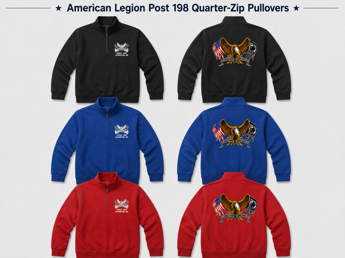 American Legion Post 198 Quarter-Zip Pullover – All Gave Some