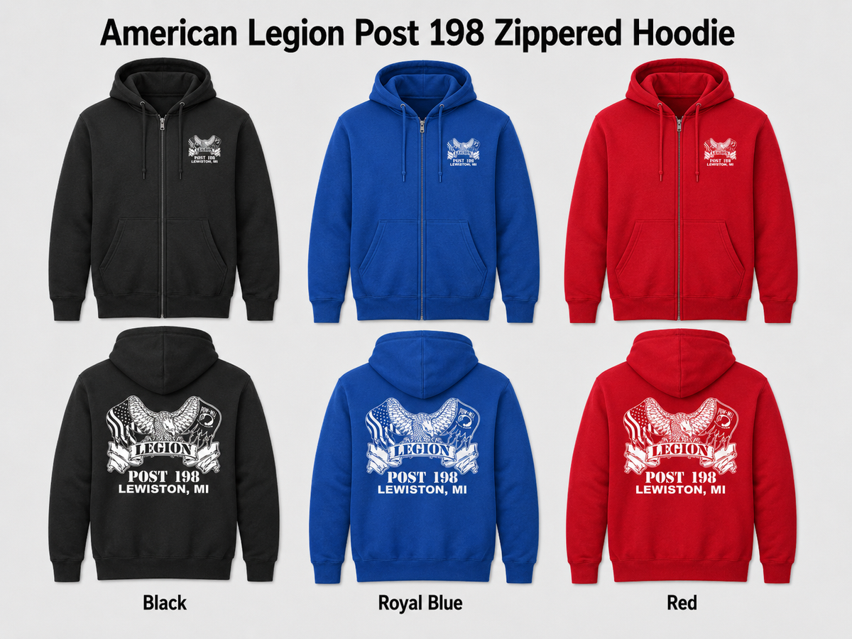 American Legion Post 198 Zippered Hoodie – Classic Legion