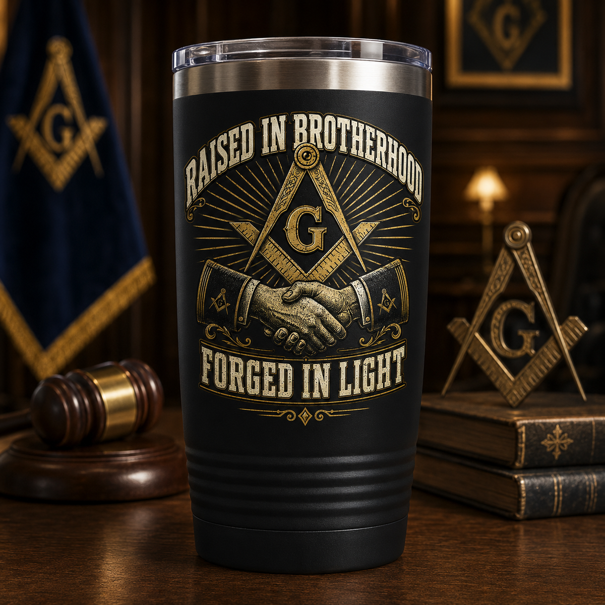 Raised in Brotherhood 20 oz Polar Camel Tumbler
