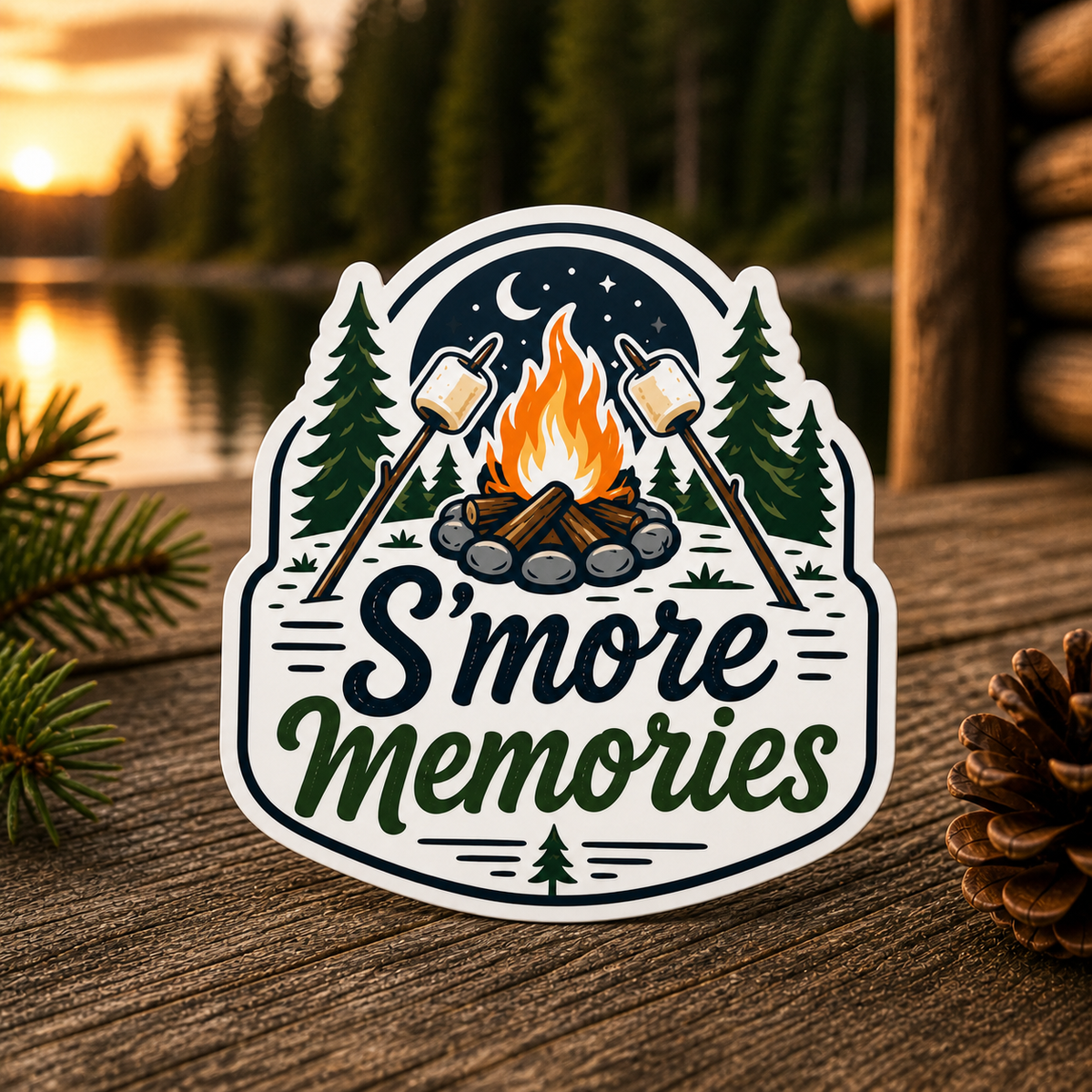 S'more Memories Die-Cut Sticker