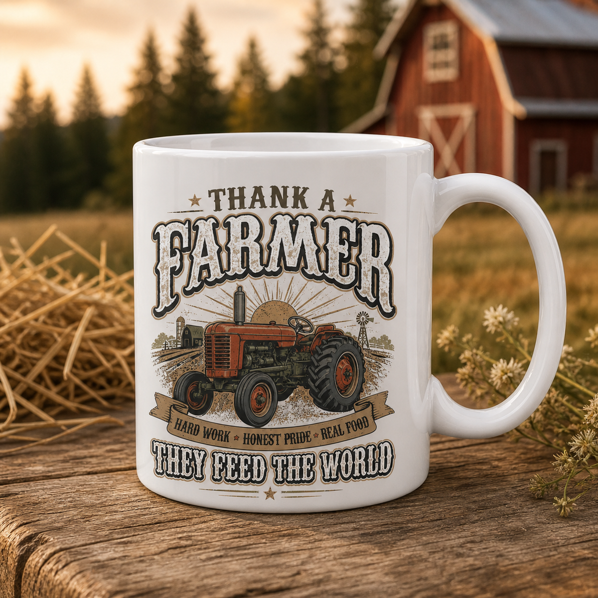 Thank a Farmer They Feed the World 15oz White Coffee Mug