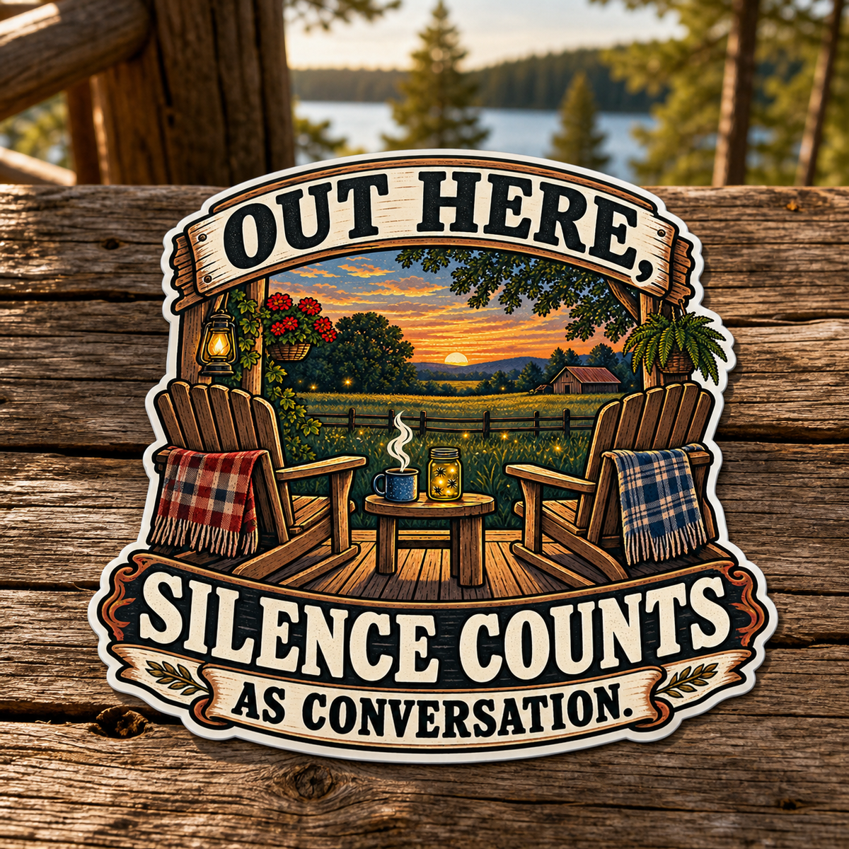 Silence Counts as Conversation Die-Cut Sticker