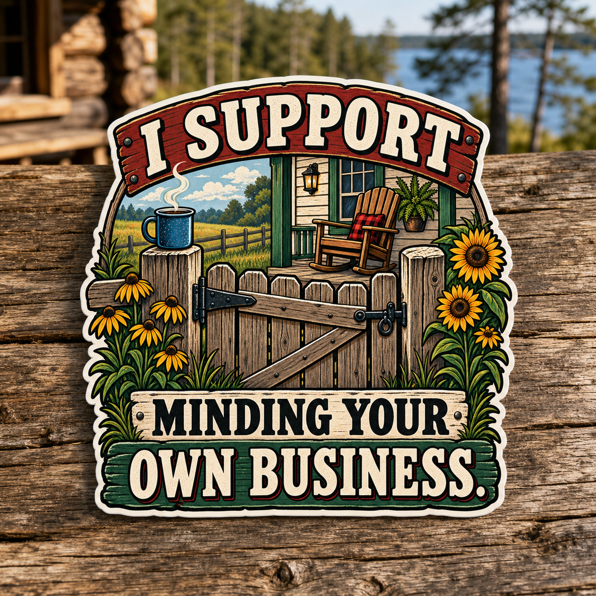 Minding Your Own Business Die-Cut Sticker