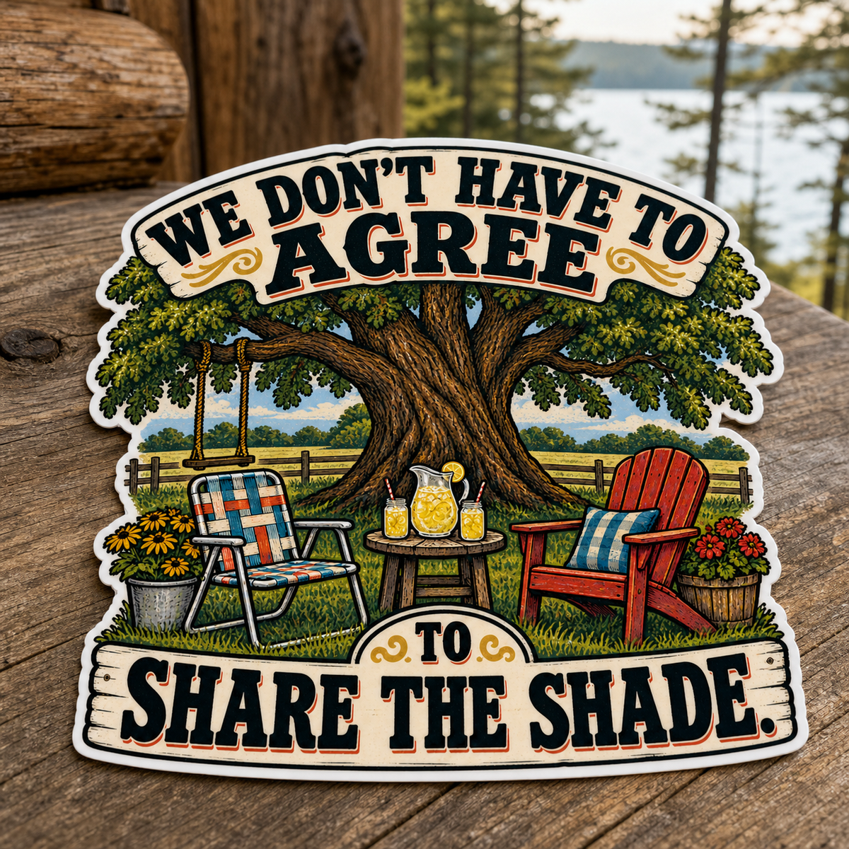 We Can Share the Shade Die-Cut Sticker
