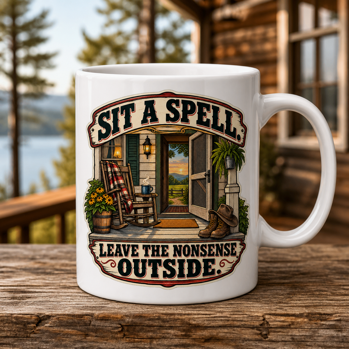 Leave the Nonsense Outside 15oz White Coffee Mug