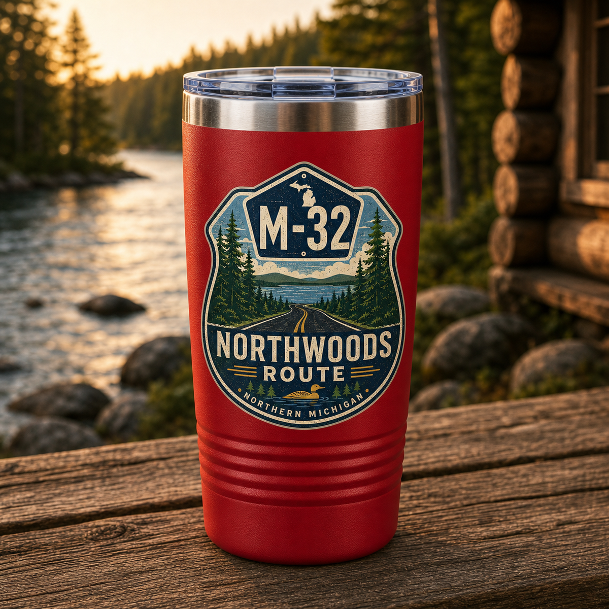 M-32 Northwoods Route 20oz Polar Camel Tumbler in Red