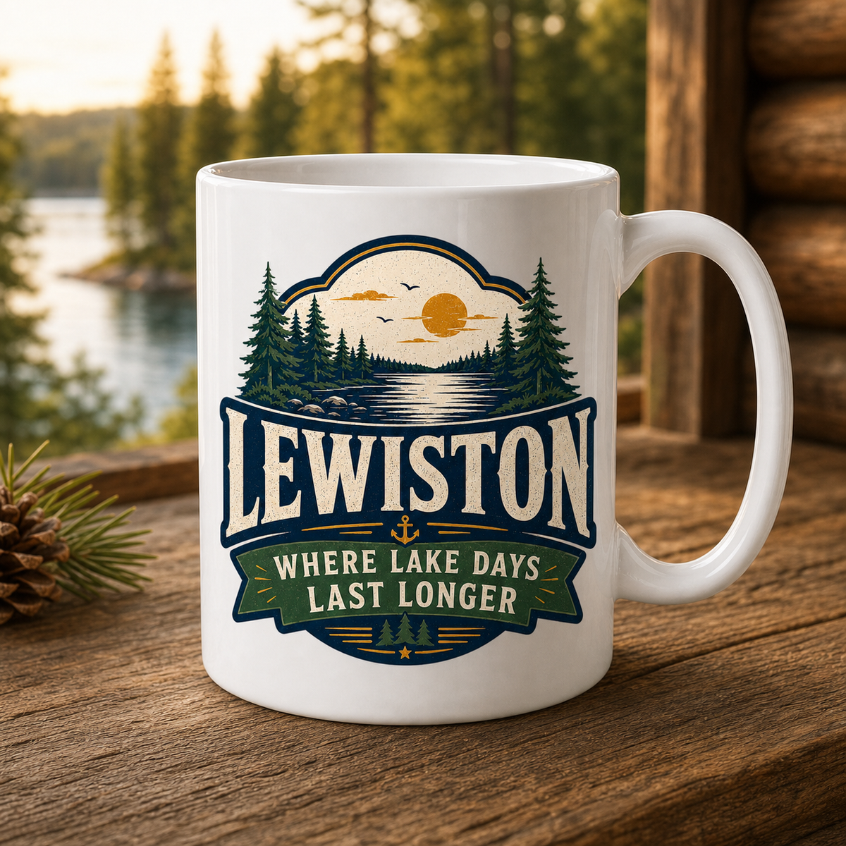 Lewiston Where Lake Days Last Longer Die-Cut Sticker