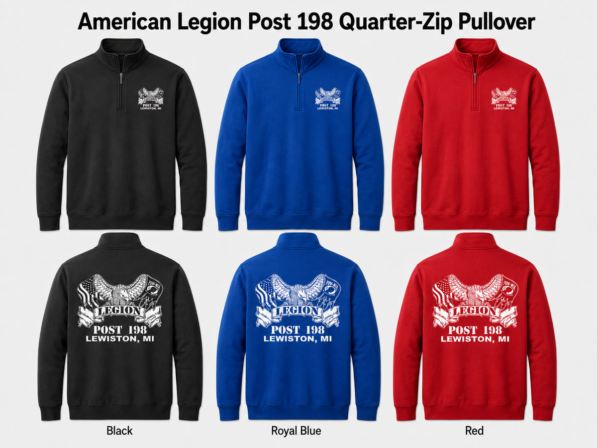 American Legion Post 198 Quarter-Zip Pullover – Classic Legion