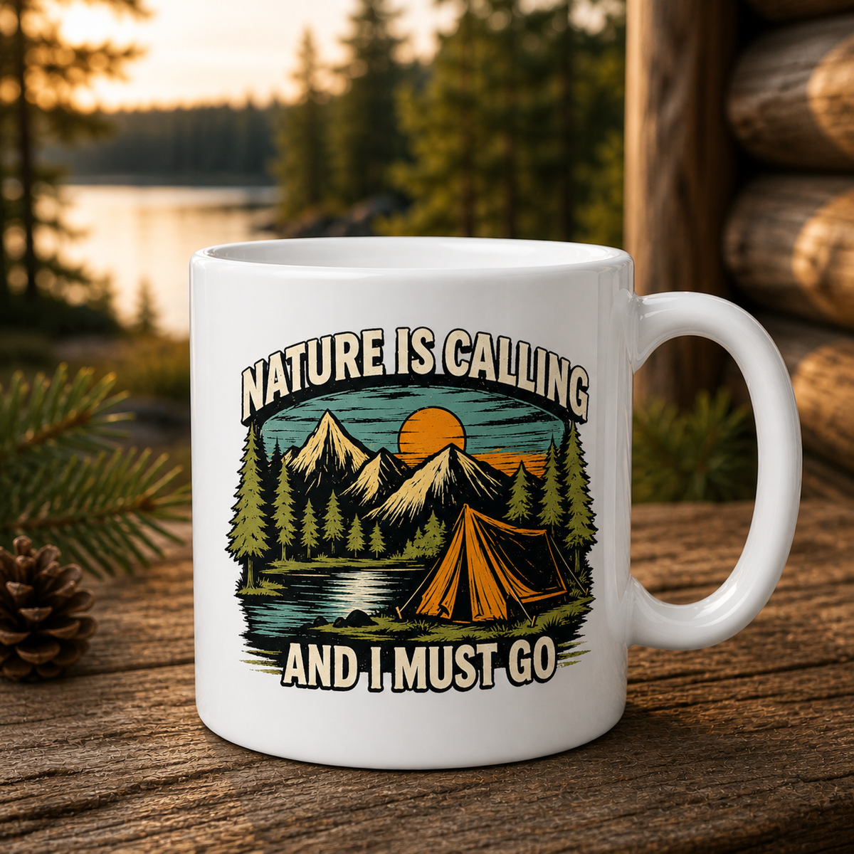 Nature Is Calling and I Must Go 15oz White Coffee Mug