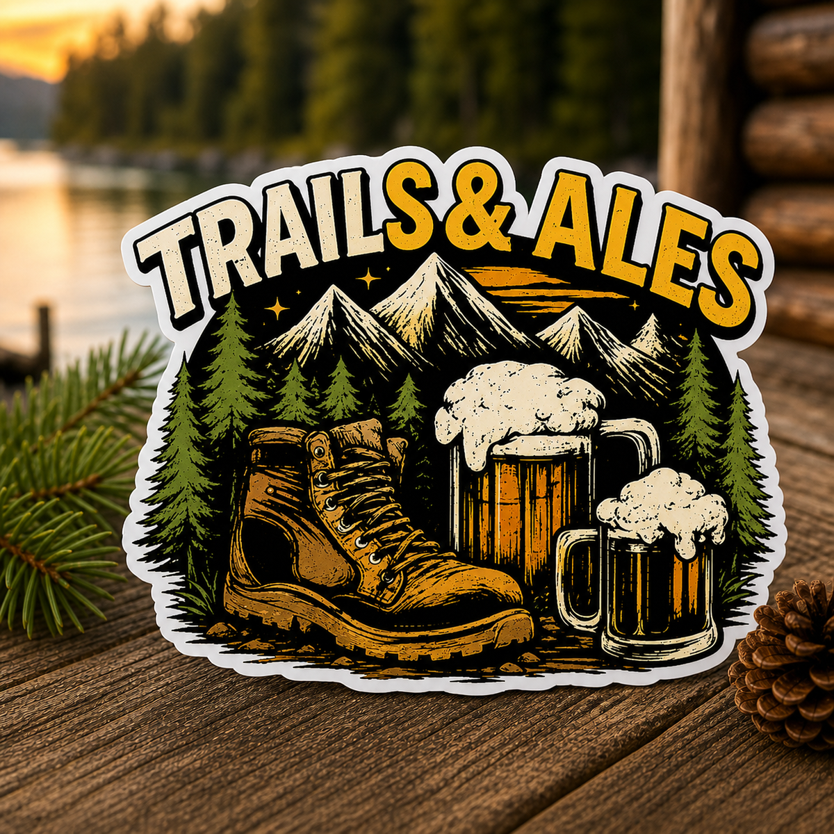 Trails & Ales Die-Cut Sticker