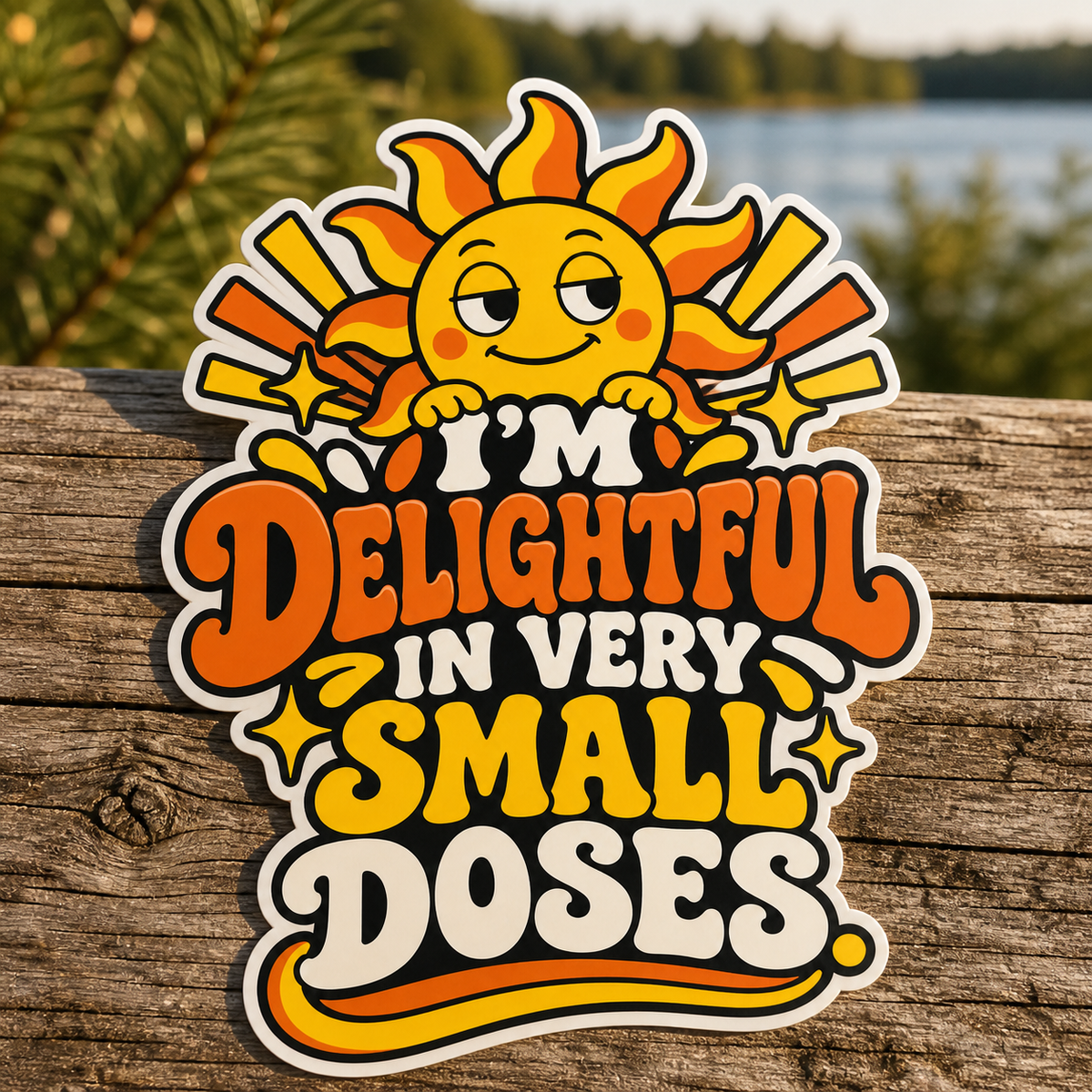 Delightful in Very Small Doses Die-Cut Sticker