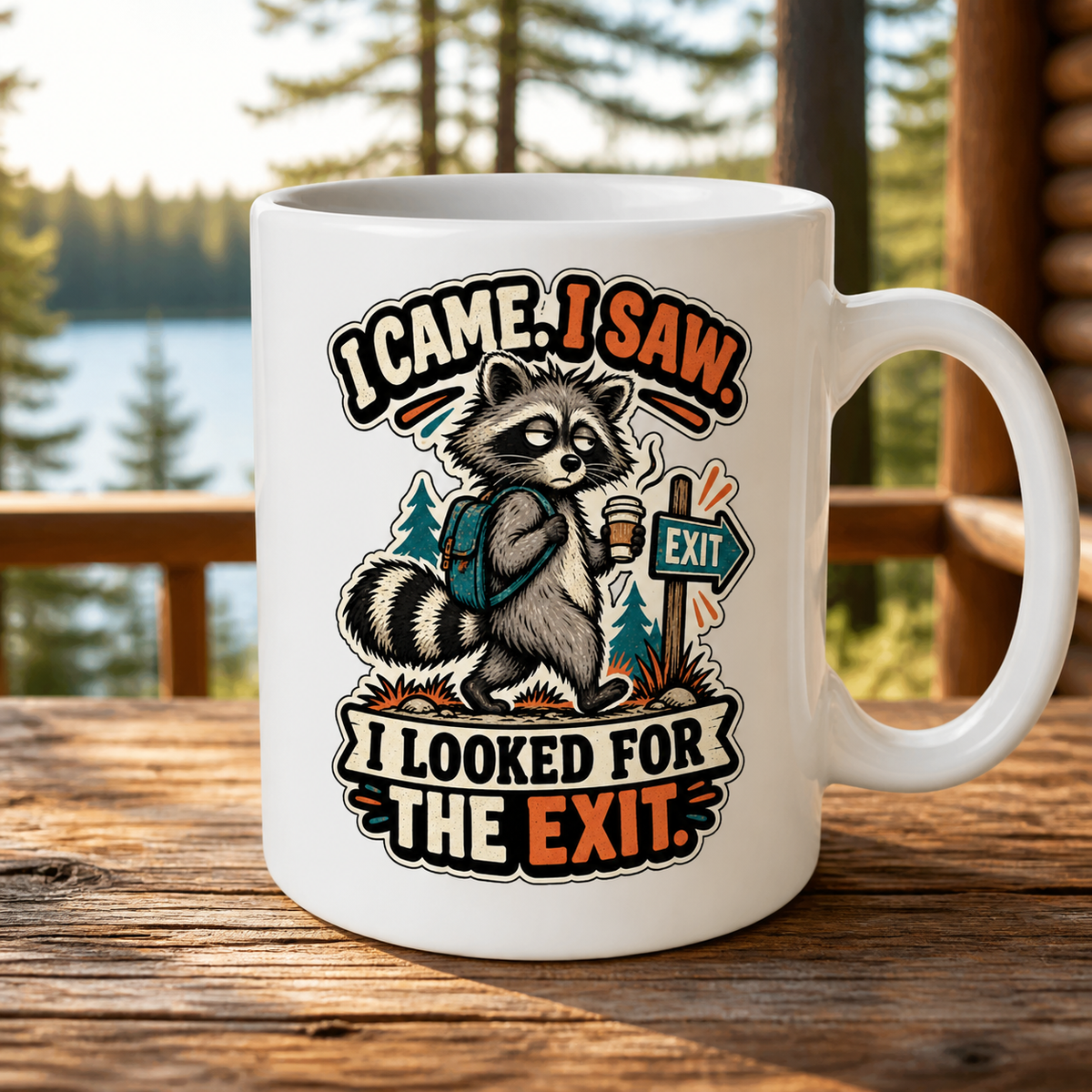 I Looked for the Exit 15oz White Coffee Mug
