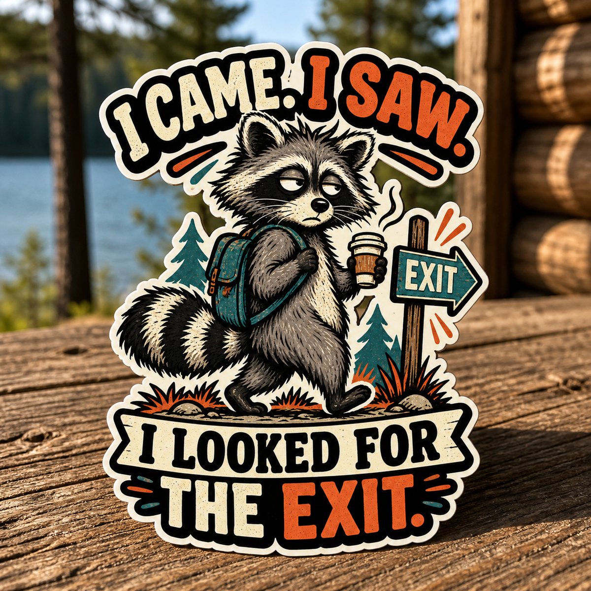 I Looked for the Exit Die-Cut Sticker