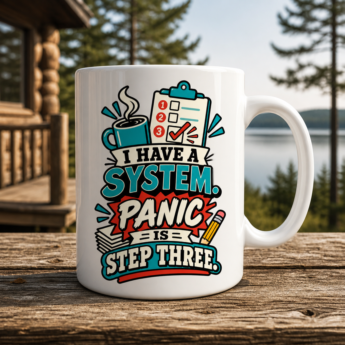 Panic Is Step Three 15oz White Coffee Mug