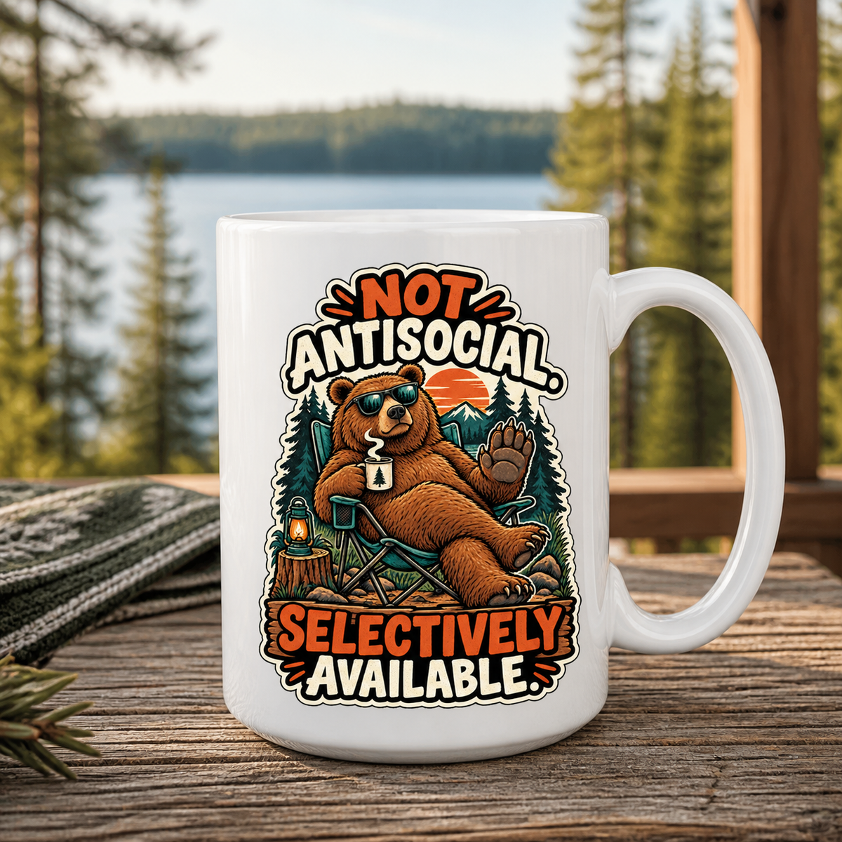 Selectively Available 15oz White Coffee Mug