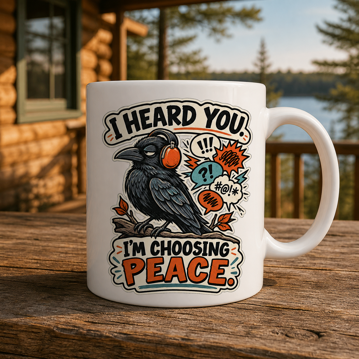 I Heard You I'm Choosing Peace 15oz White Coffee Mug