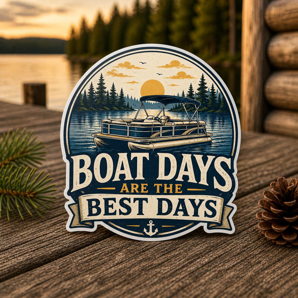 Boat Days Are the Best Days Die-Cut Sticker
