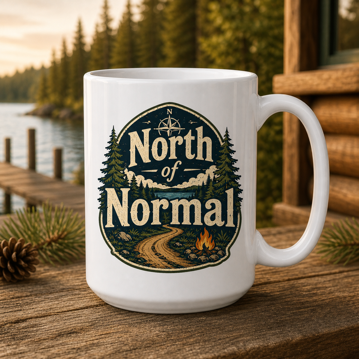 North of Normal 15oz White Coffee Mug