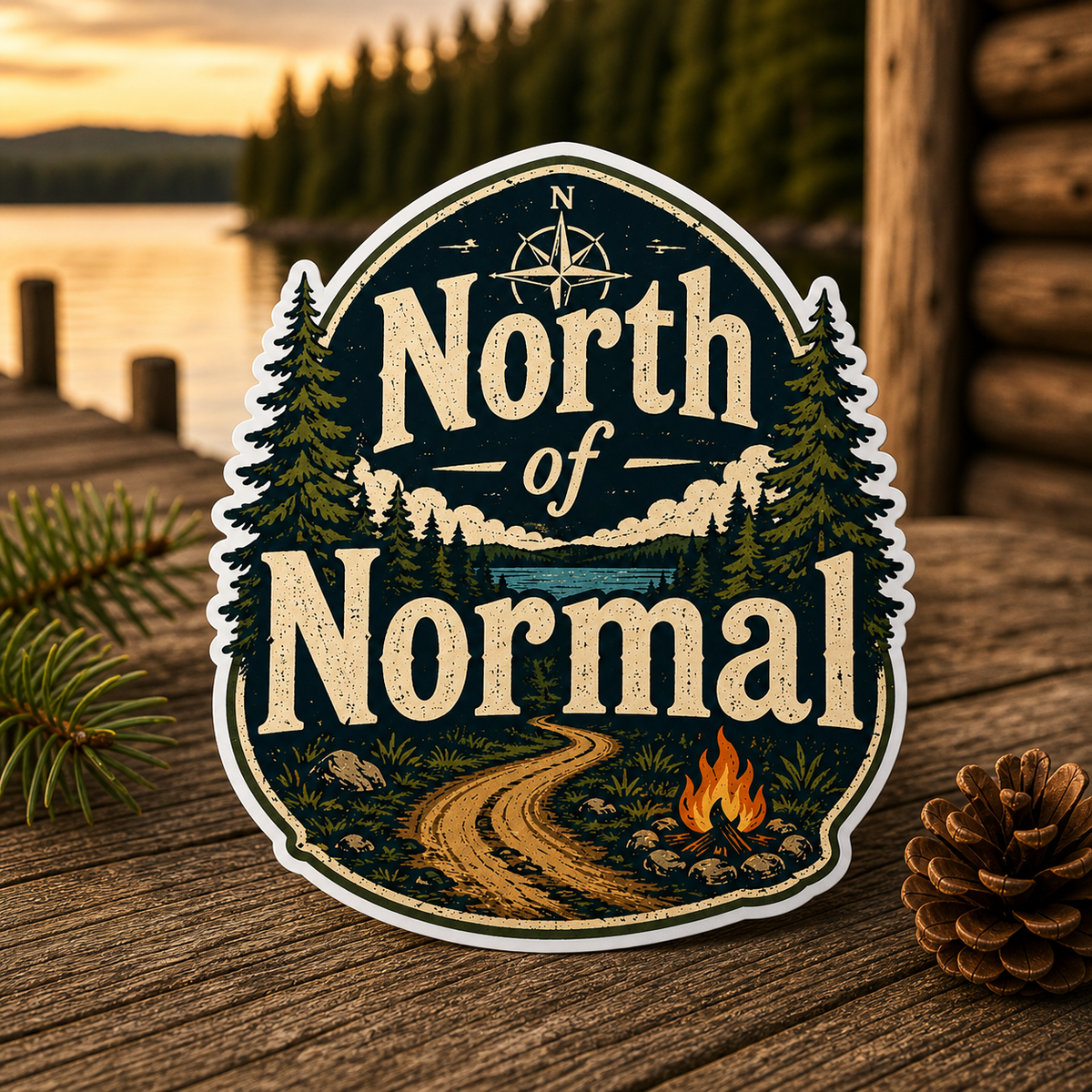 North of Normal Die-Cut Sticker
