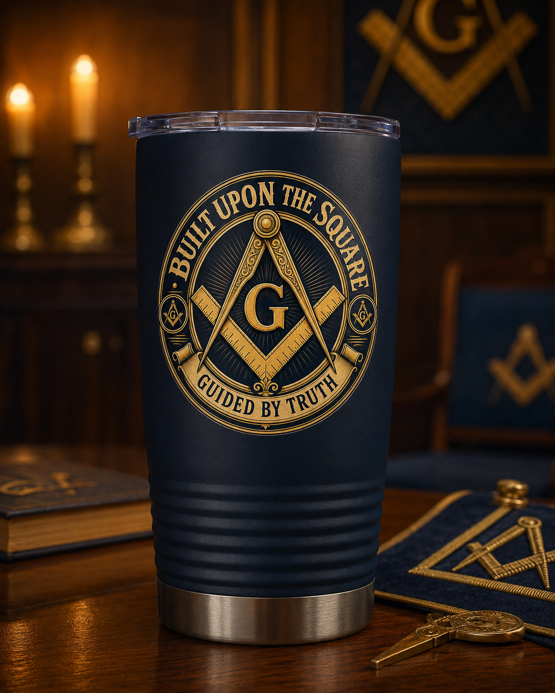 Built Upon the Square 20 oz Polar Camel Tumbler