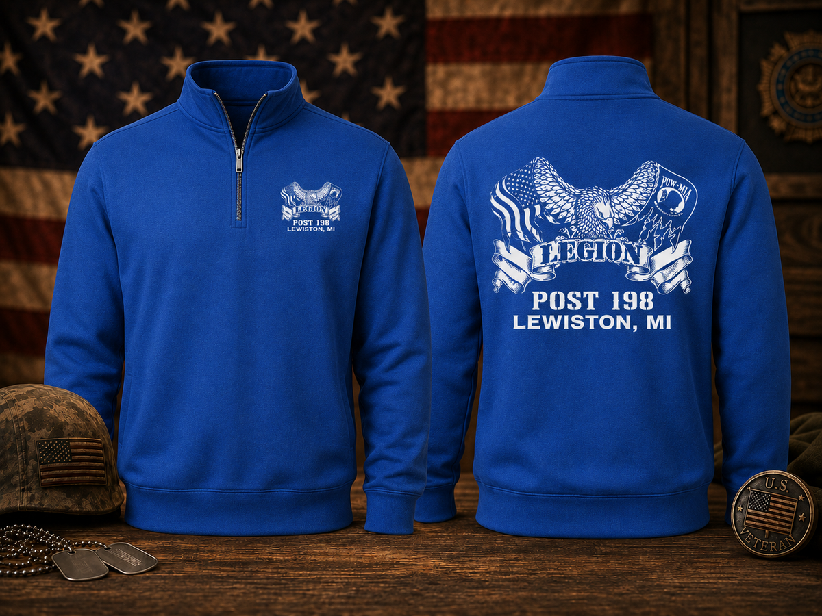 American Legion Post 198 Quarter-Zip Pullover – Classic Legion