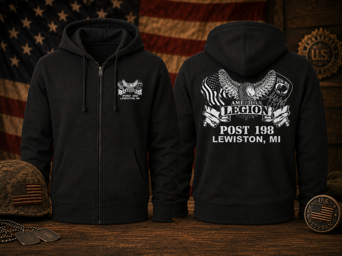 American Legion Post 198 Zippered Hoodie – Classic Legion