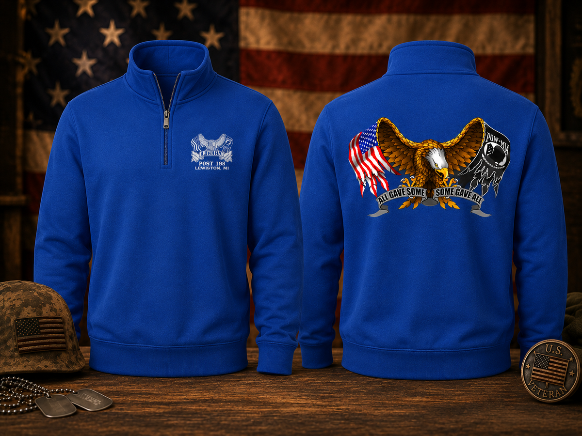 American Legion Post 198 Quarter-Zip Pullover – All Gave Some