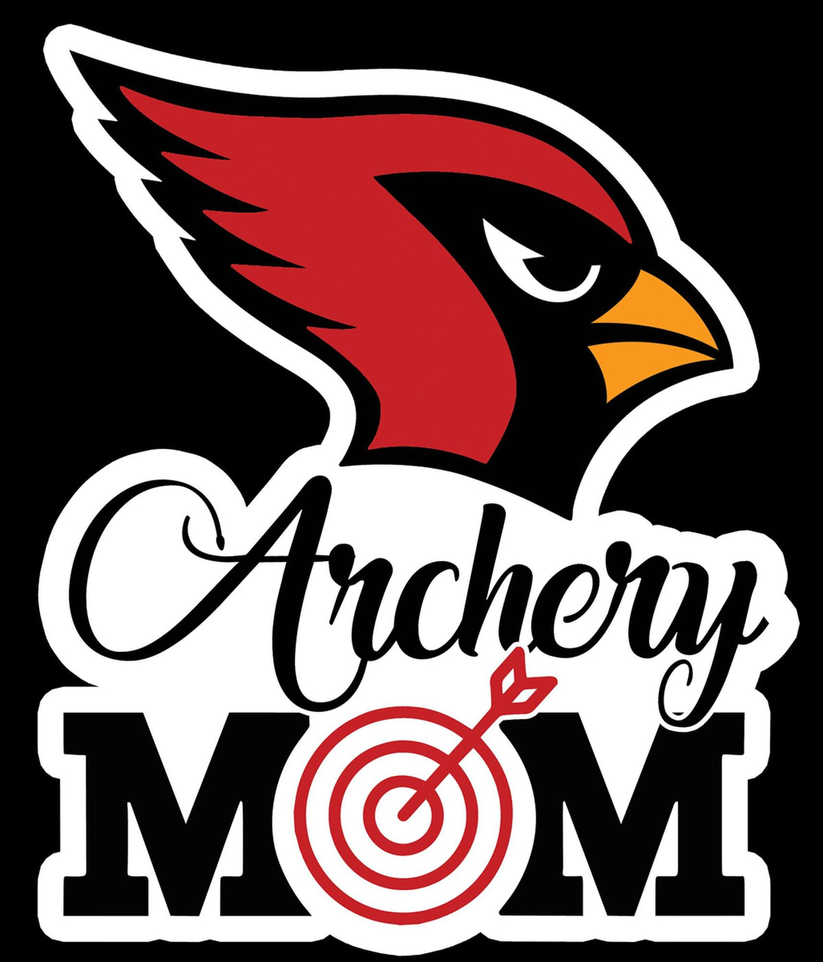 Cardinal Archery Mom Sticker