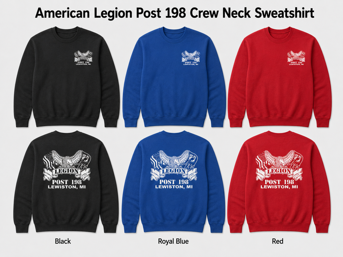 American Legion Post 198 Crew Neck Sweatshirt – Classic Legion