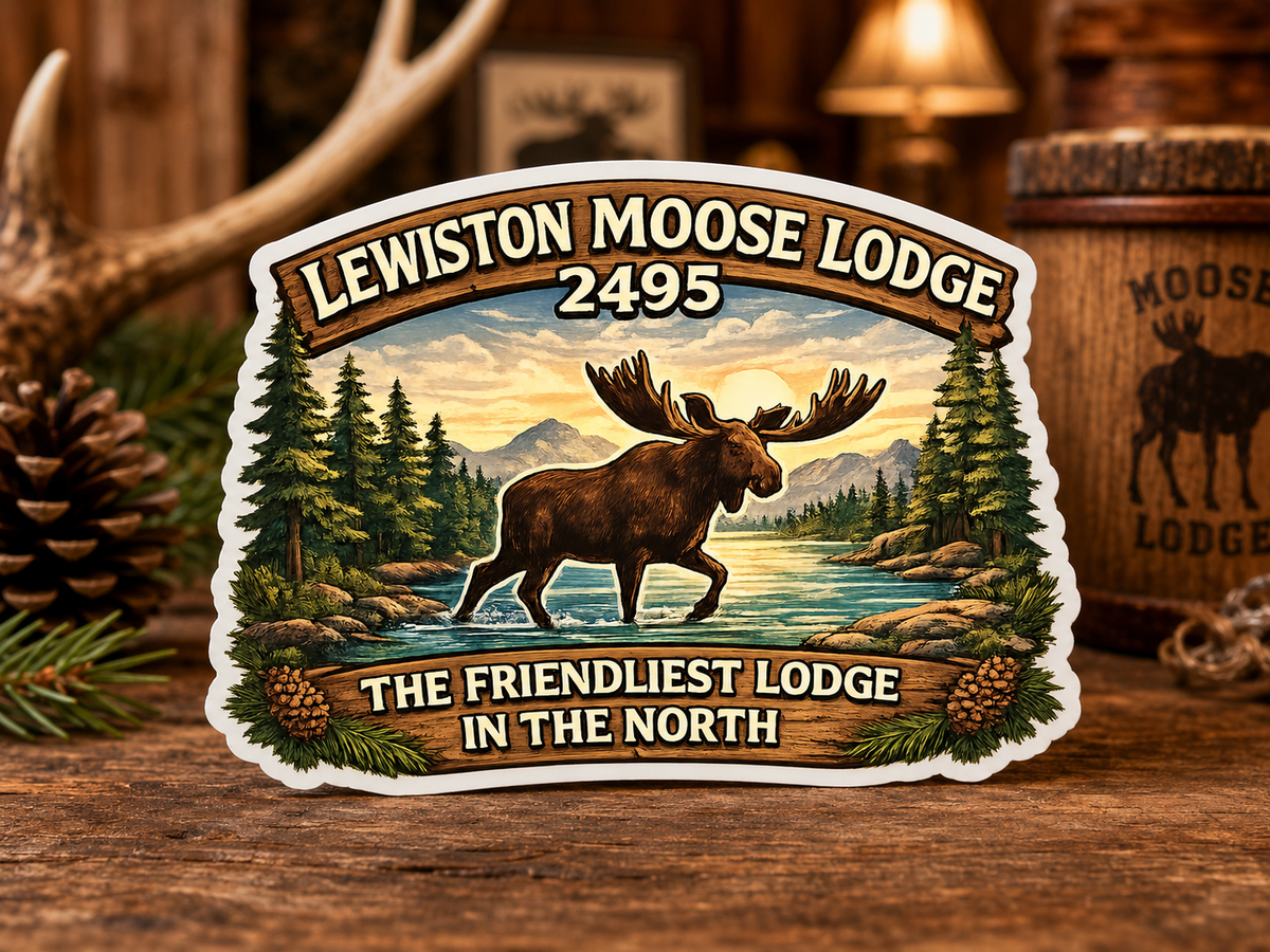 The Friendliest Lodge in the North Scenic Sticker