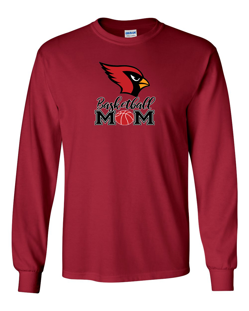 Cardinal Basketball Mom Long Sleeve T-Shirt