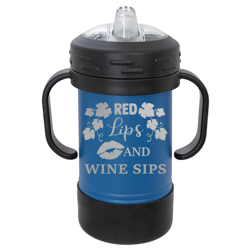 Red lips, and wine sips.