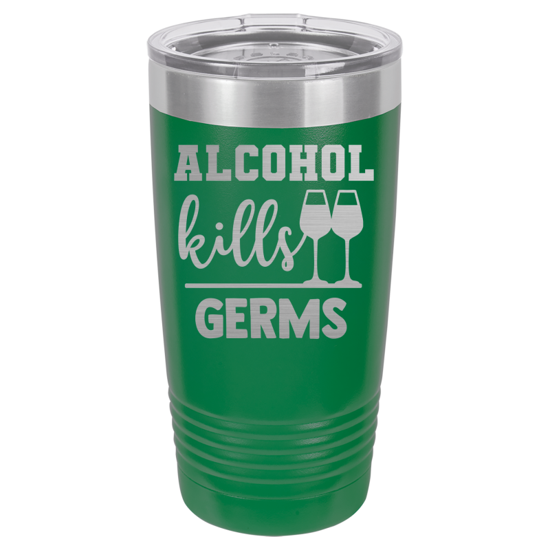 Alcohol kills germs.