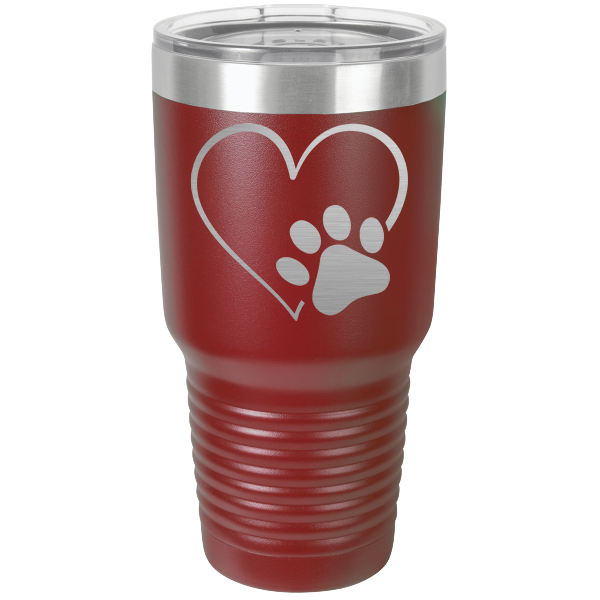 Heart, paw.