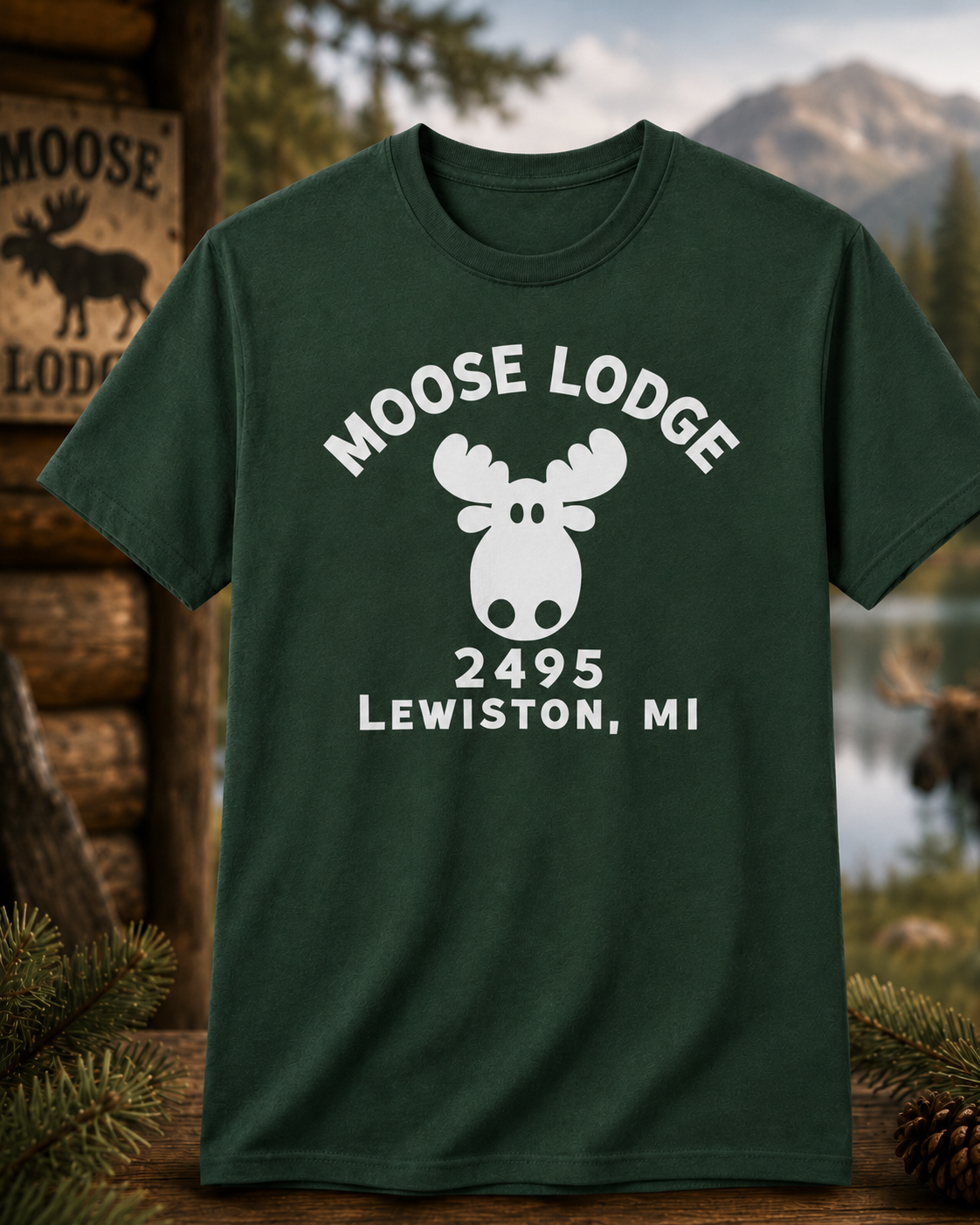 Lewiston Moose Lodge 2495 Moose Head T-Shirt