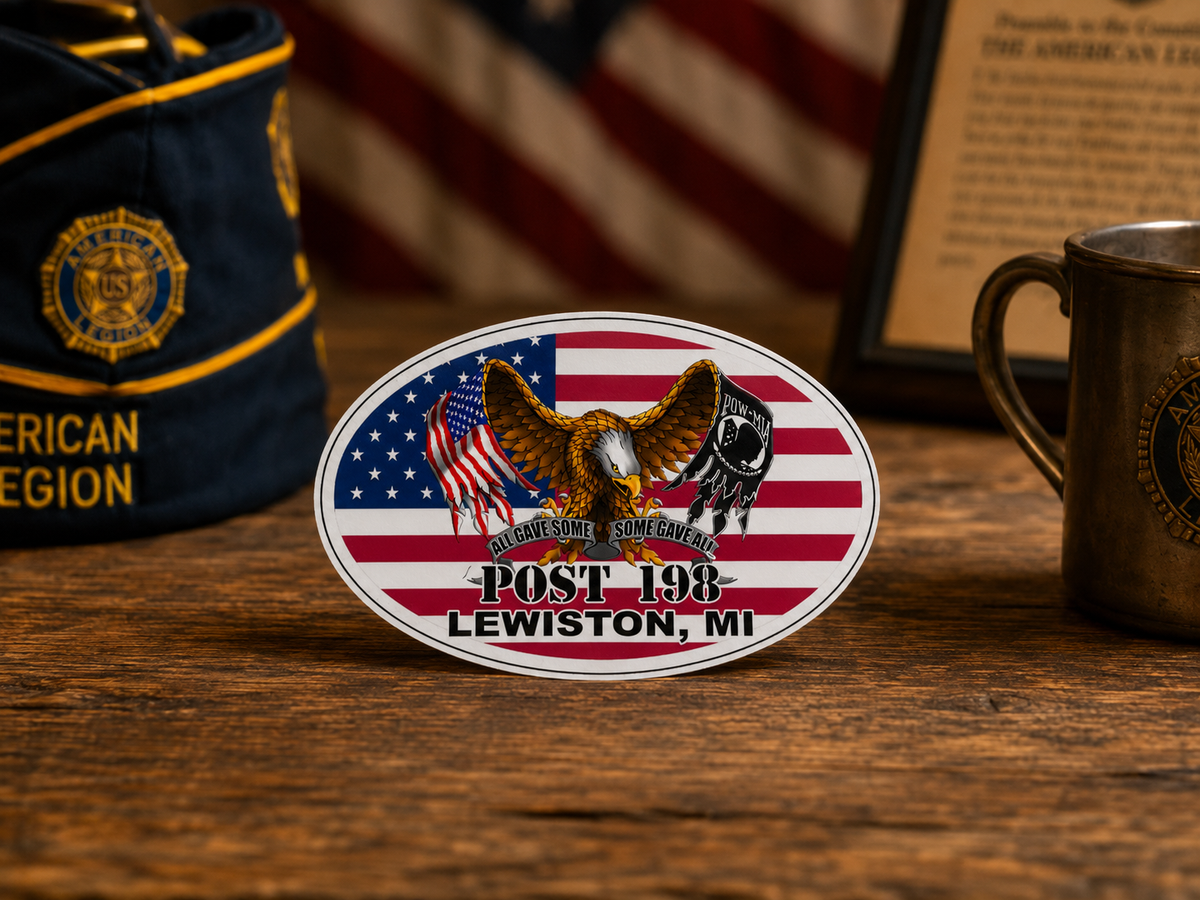 American Legion Post 198 POW Eagle Sticker