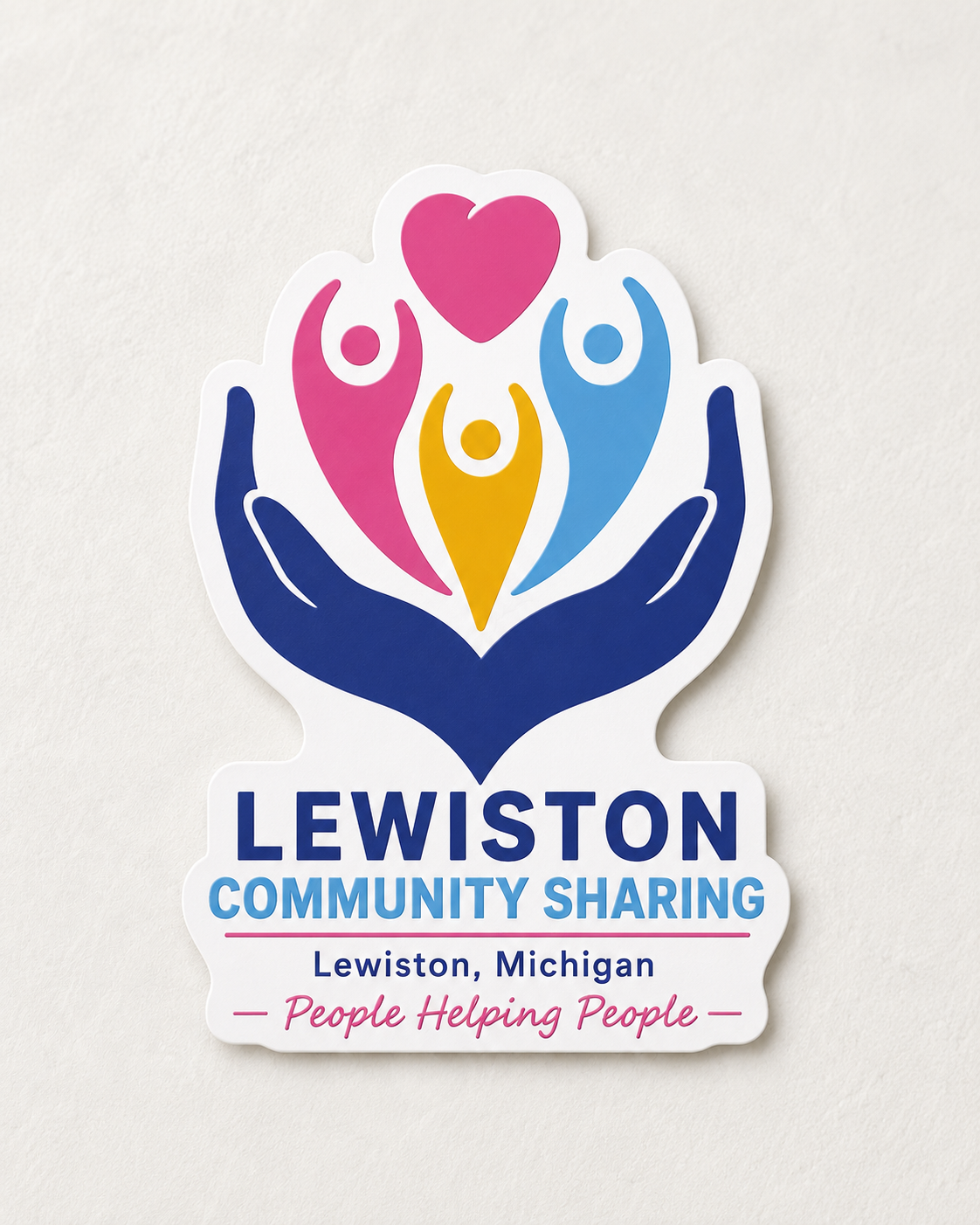 People Helping People Community Sharing Sticker