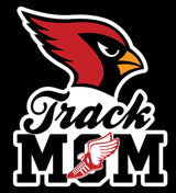 Cardinal Track Mom Sticker