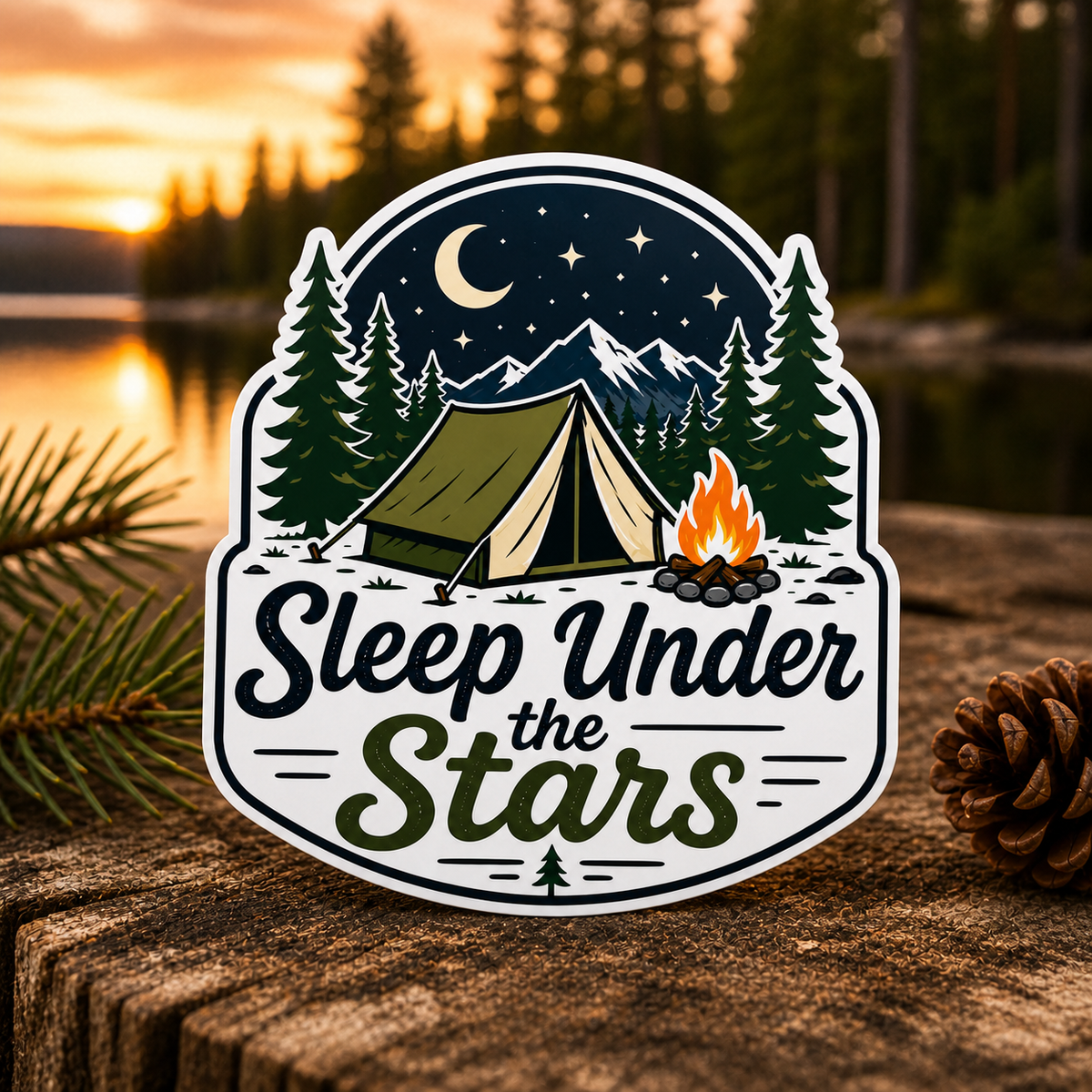 Sleep Under the Stars Die-Cut Sticker