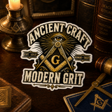 Ancient Craft Modern Grit Masonic Design | Rugged Freemason Gift