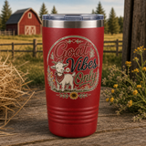 Goat Vibes Only 20oz Polar Camel Tumbler in Red