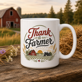 Thank a Farmer 15oz White Coffee Mug